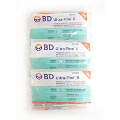   Seringa para Insulina BD Ultrafine 1mL (100UI) Agulha 8x0,3mm 30G - PACK COM 30 SERINGAS